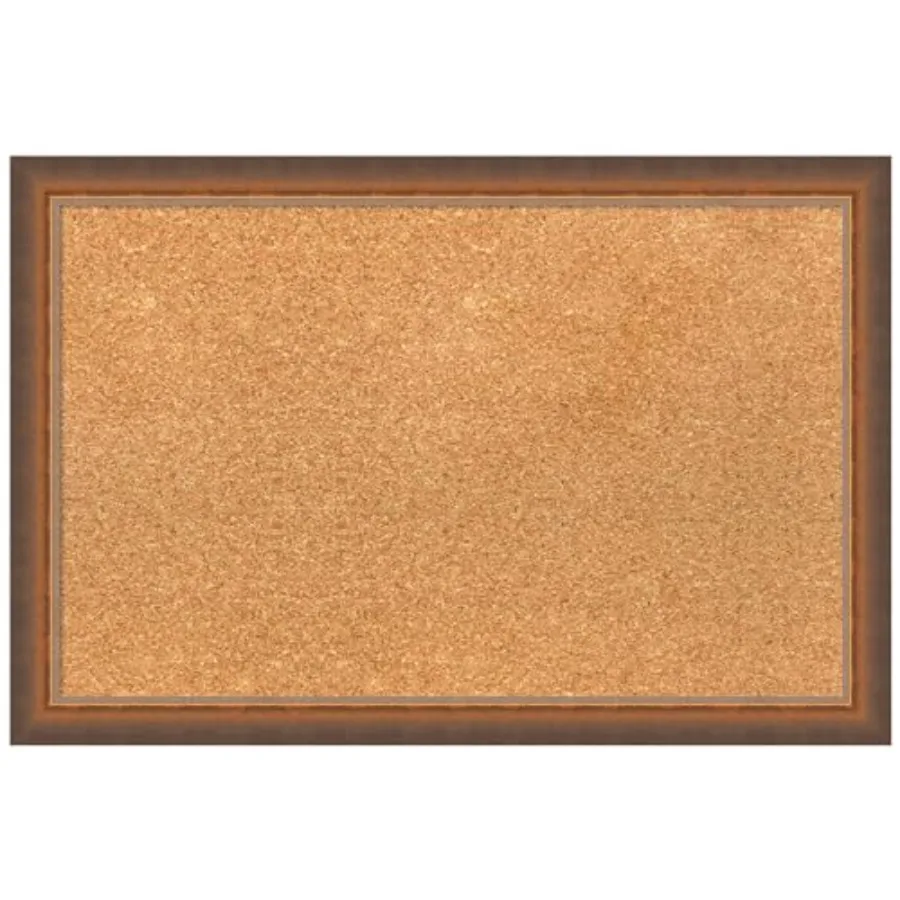 

Натуральная пробковая доска для стен 16x24, доска для заметок с бронзовой рамкой, маленькая пробковая доска для офиса, декор для дома, современная пробковая доска для организации пространства