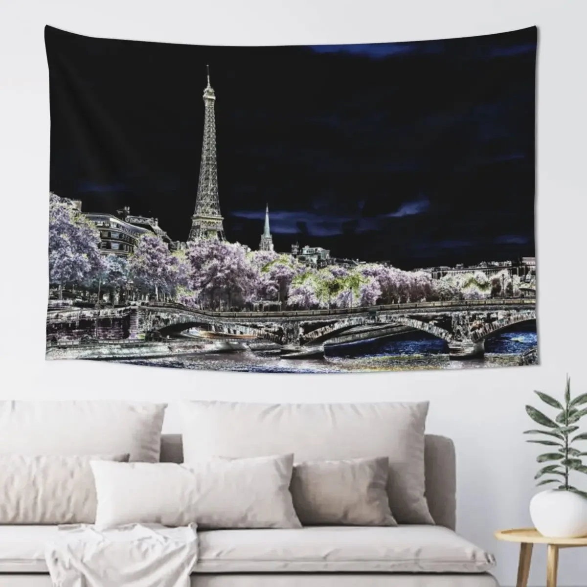 

Paris bei Nacht - Paris by night Tapestry House Decorations Wall Decor Hanging Tapestry