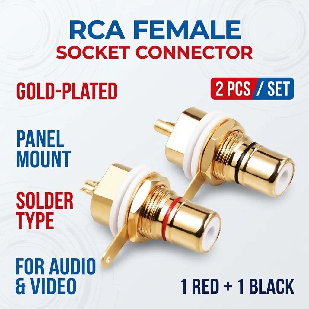 Audio Jack Cycle Nut AV Terminal RCA Female Socket Speaker Chassis Panel Mount CMC Connectors