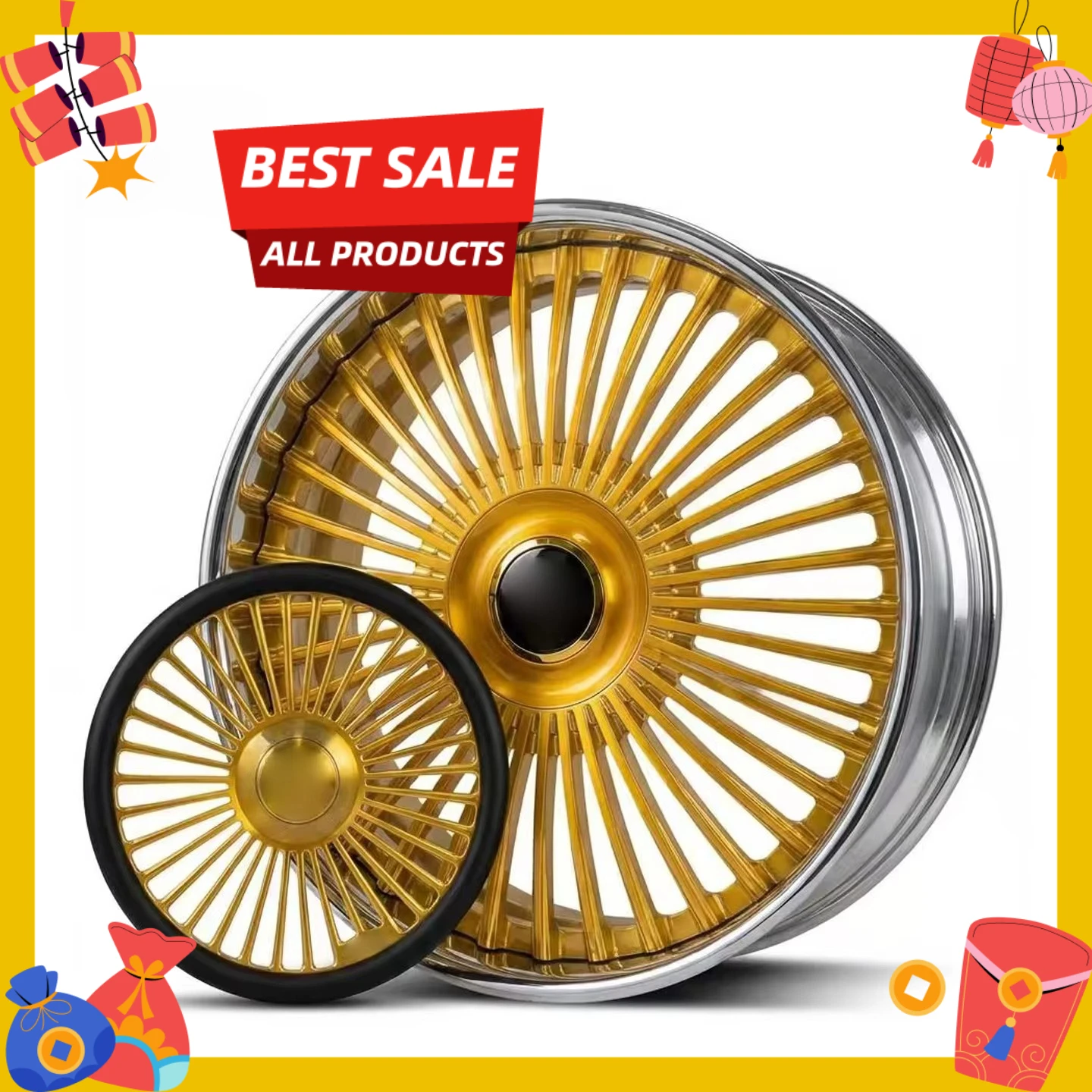 

Hot-selling Custom Forged 2 Piece Wheels Multi Spoke 5x120.65 5x127 5x120 Wheels for Chevrolet Impala Caprice Mercedes-Benz S550