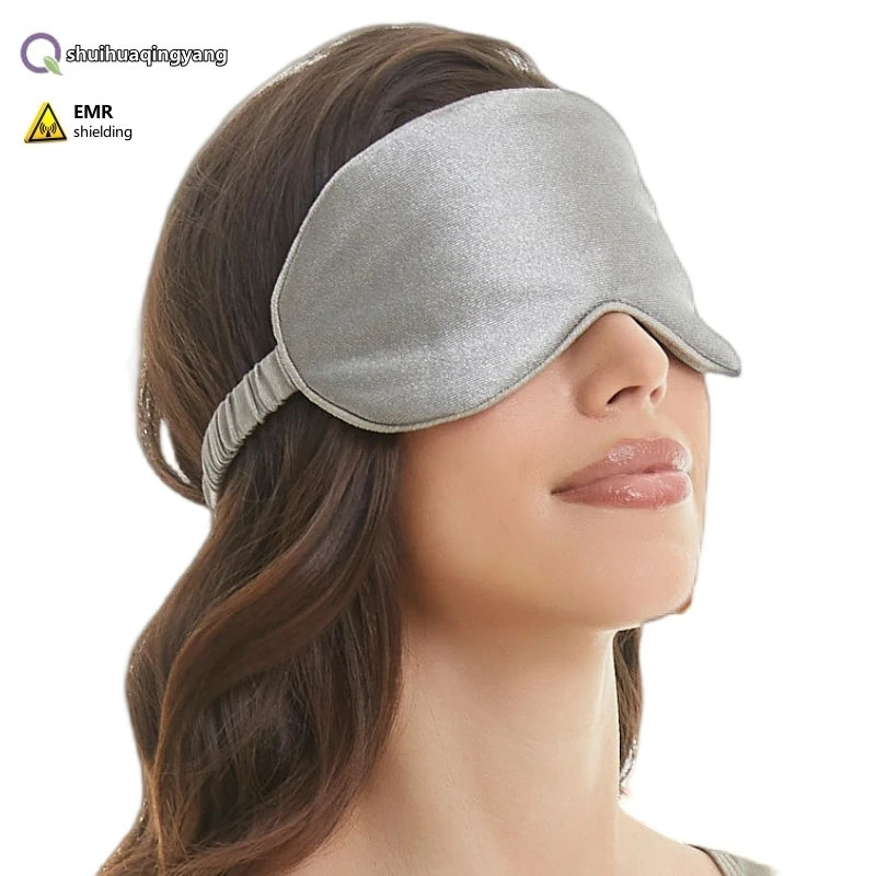 Electromagnetic radiation protective single-layer/double-layer silver fiber eye mask Computer EMF shielding shading eye mask