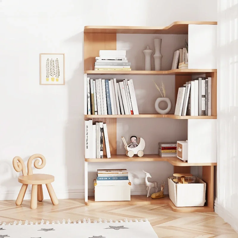 

Display Corner Book Shelf Filing Bedroom Modern Magazine Book Shelf Nordic Wood Side Libreria Estanteria Home Furniture HD50BC