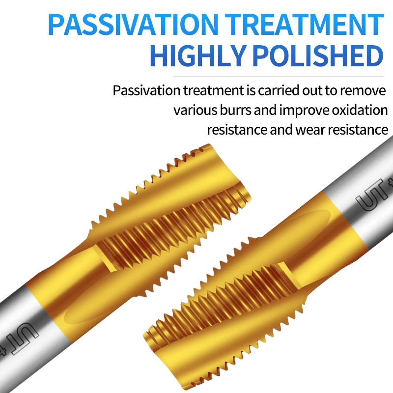 UT TAP HSSE-35 JIS Standard TIN Coating Pipe Spiral Fluted Tap PS PF G BSP RP 1/16 1/8 1/4 3/8 1/2 Machine Screw Thread Taps