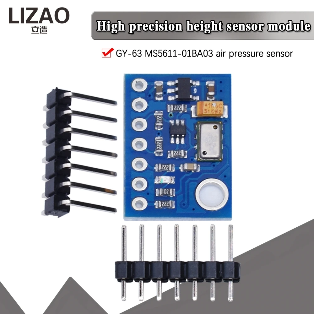 LIZAO GY-63 MS5611 High Precision Air Pressure and Altitude Sensor Module for Arduino