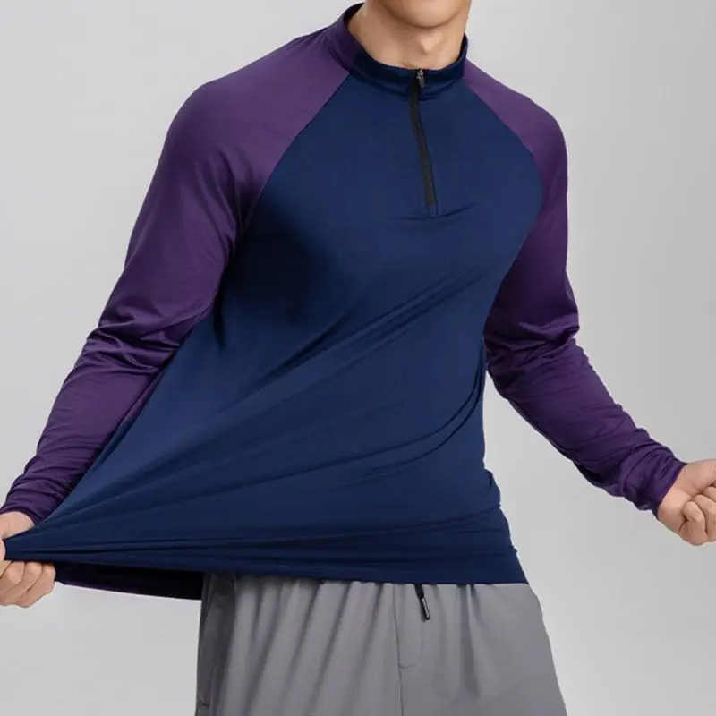 

Мужская спортивная футболка, весенне-осенний спортивный топ с длинными рукавами и круглым вырезом, повседневные быстросохнущие футболки для тренажерного зала и фитнеса, мягкий свитшот, спортивный костюм