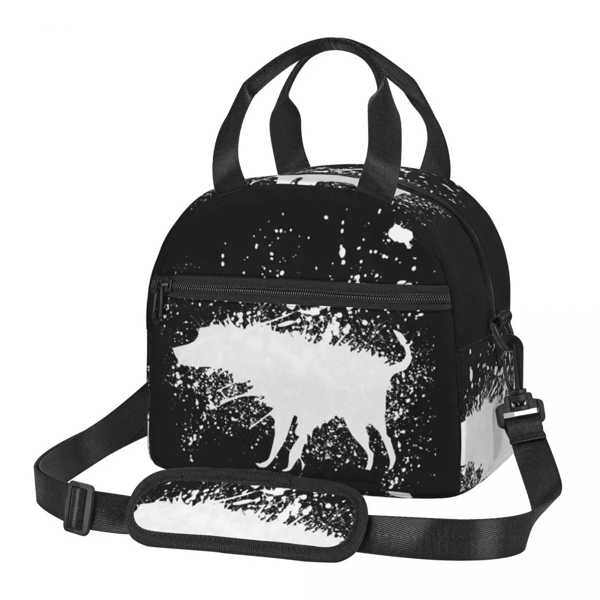 Banksy Splash Dog Lunch Bags Insulated Bento Box Resuable Lunch Tote Picnic Bags Cooler Bag for Woman Work