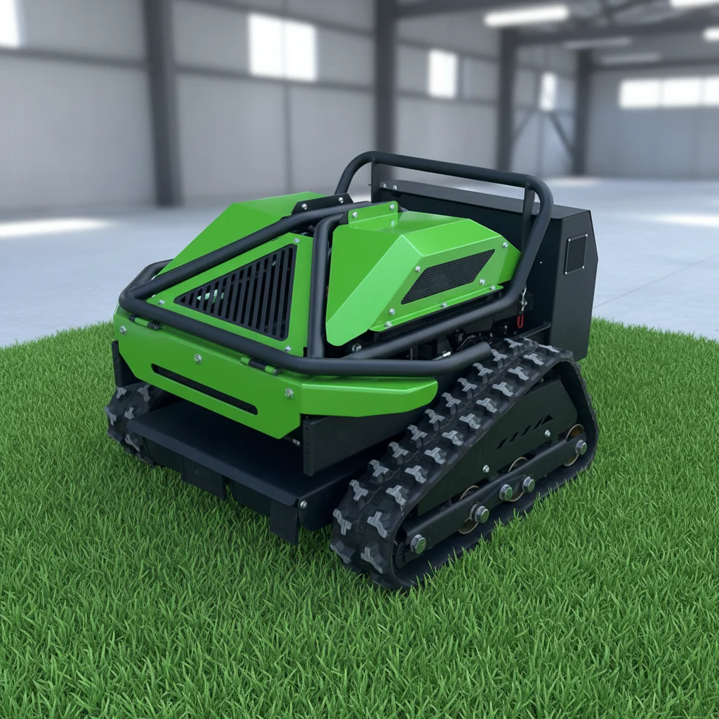 

Customize Powered Crawler Lawn Mower Wide Cutting Area Professional Farm Grass Cutting Equipment