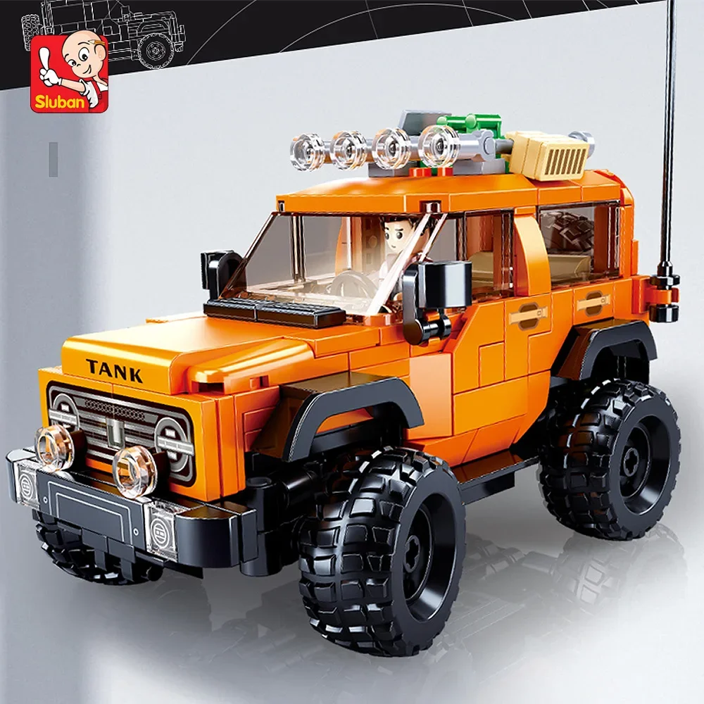 

302pcs SUV Car Model Building Block Toys, Sport Utility Vehicle Model Creative DIY Toy Assembled Building Blocks Kit