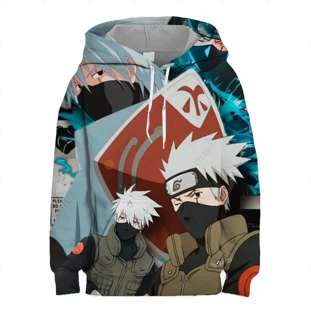 Naruto Shippuden Hoodie Pria Hoodie Akatsuki laki-laki perempuan Hoodie 3D Printing baru Pullover Kakashi Hoodie pria Sasuke pakaian pria