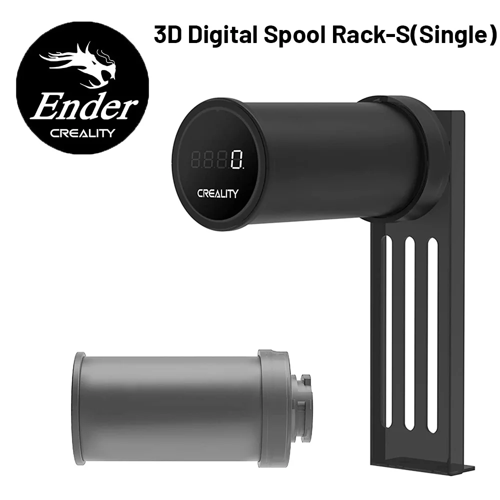 CREALITY 3D Digital Spool Rack-S Single Weighable Spool Filamet Holder Kit HD Display ABS PLA for All FDM Printer Part Black