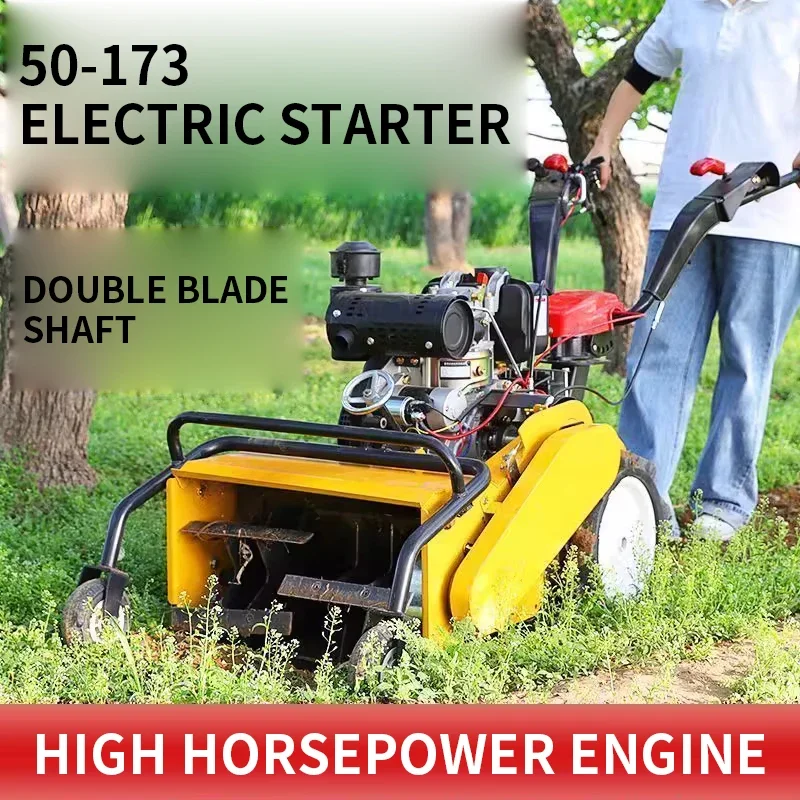 

Self-Propelled 4WD Diesel Tiller – New Multi-Purpose Grass Crushing & Returning Weeder