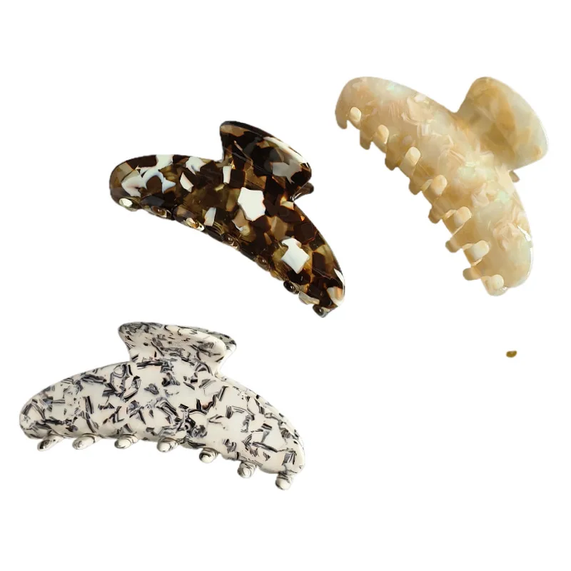 French Style High End 10CM Acetate Hair Claw Simple Retro Elegant Large Shark Clip Hair Accessories