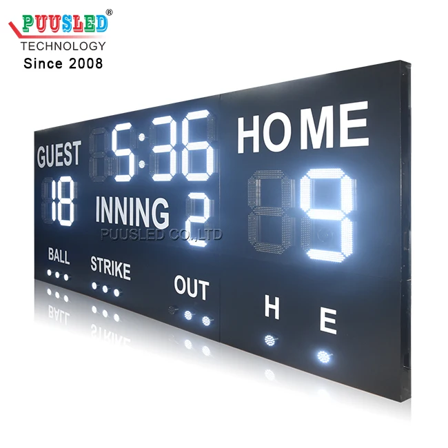 Large Size Electronic Sport Gametime Display Outdoor LED Sports Scoreboard LED Baseball Softball Scoreboards