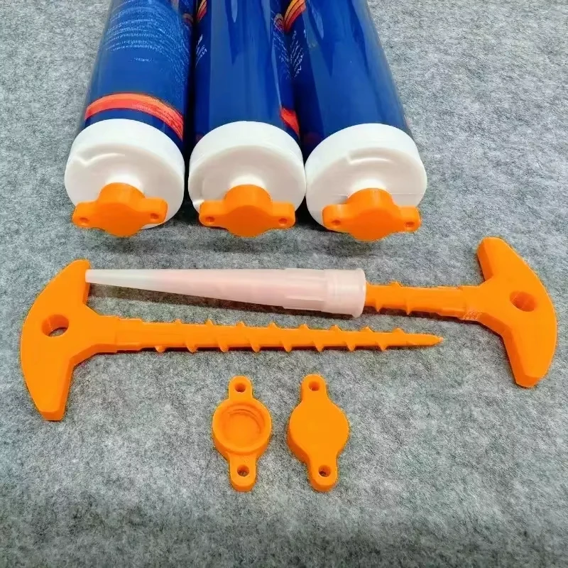 2PCS Sealant Nozzle Cleaner Cap Prevents Drying for Glass Caulk Tubes Standard Size DIY Tool