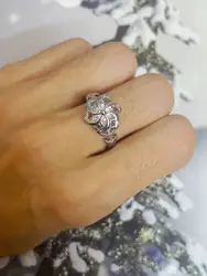 Genuine 925 Sterling Silver Ladies Ring The Galadriel Nenya Zircon Engagement Wedding Band Ring