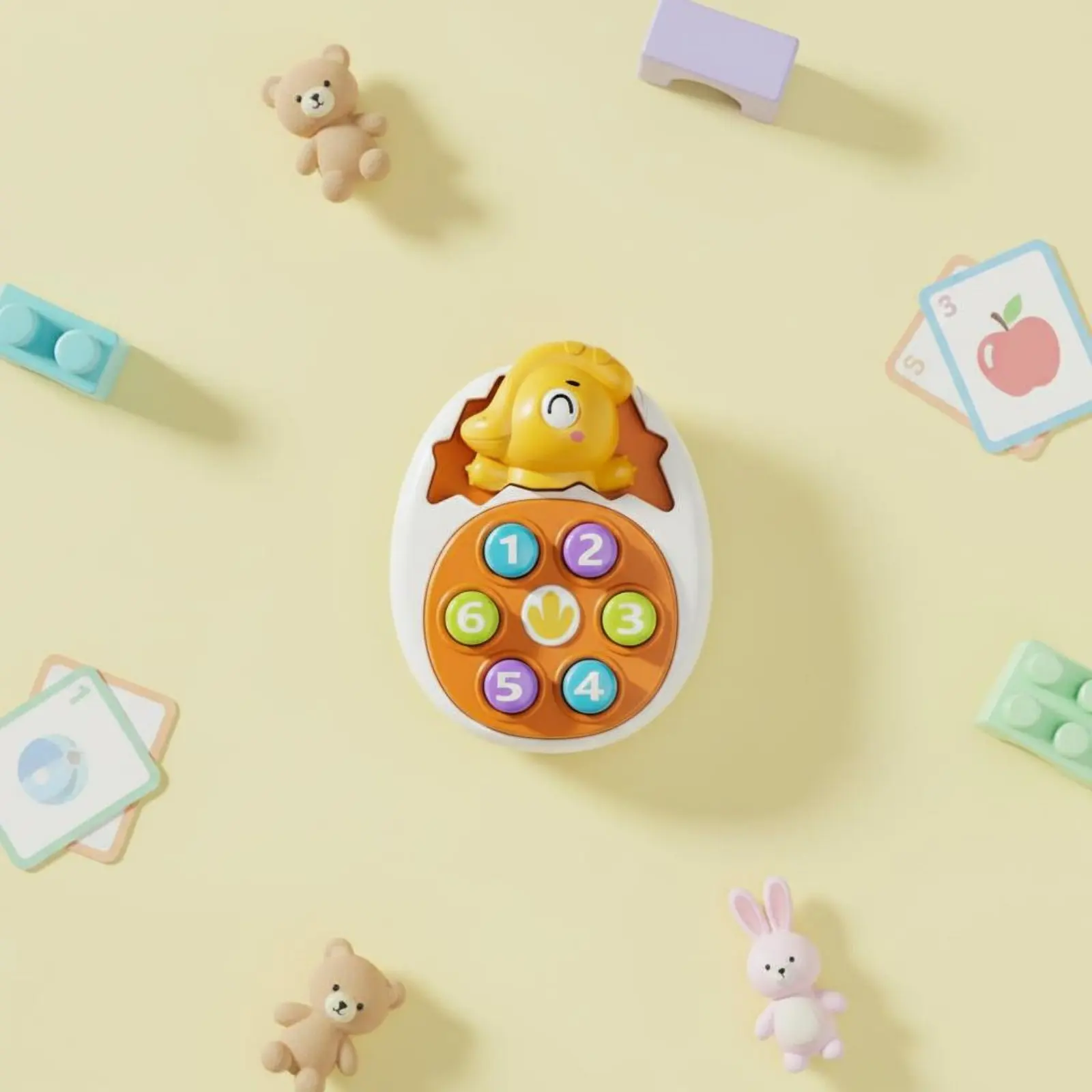 Whack-a-Creature Toy Toy Hand-Vision Coordination Cartoon Creature Push Toy Spring up Button Game Stress Relief No Batteries