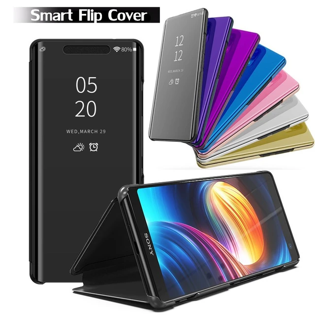 For SONY Xperia XZ3 Case For Sony Xperia XZ4 Case Smart Cover XZ3 Clear  Mirror View Filp For SONY Xperia XZ 4 Case 360 - AliExpress