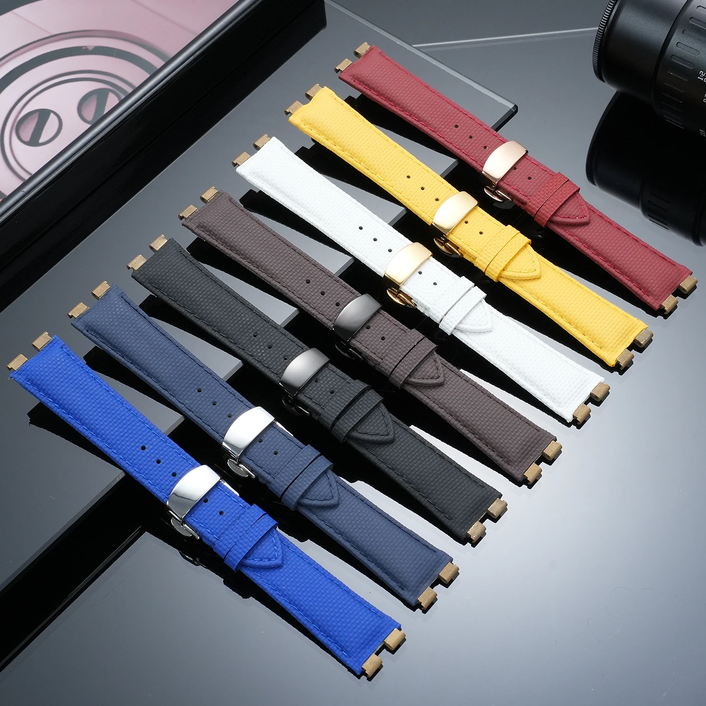For Piaget POLO Collection FMK Strap G0A33039 G0A31159 Genuine Leather and Fluor rubber Men's Watch Strap 21mm Accessories