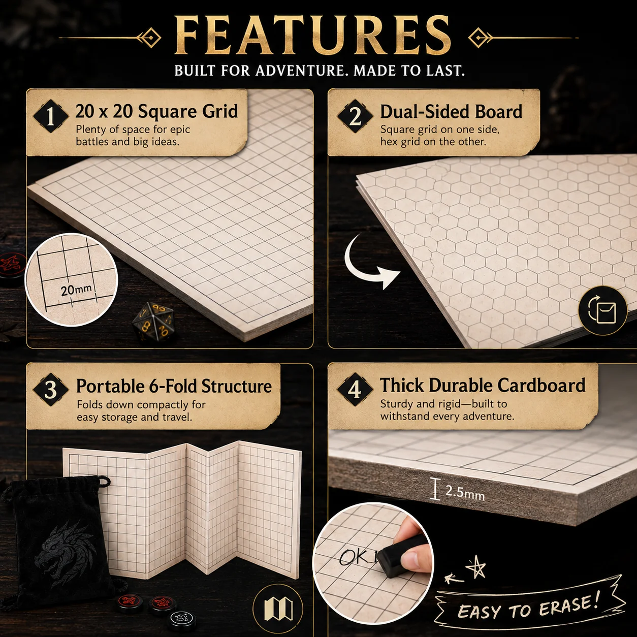 Deluxe Portable RPG Adventure - đánh giá và giá Board Game Vector