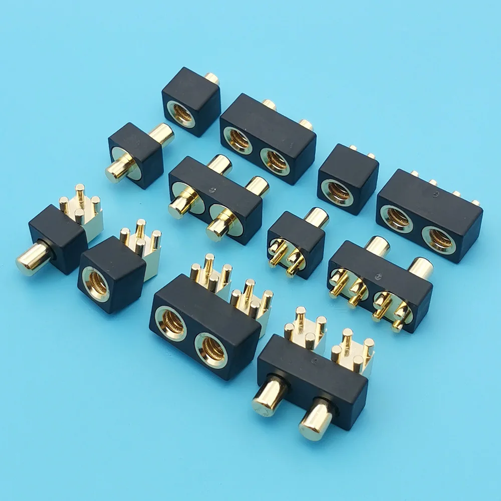 New Type Board-to-board High Current Connector Spring Multi Contact Gold-plated Copper Auto-centering Plug-in Parts Power Jack