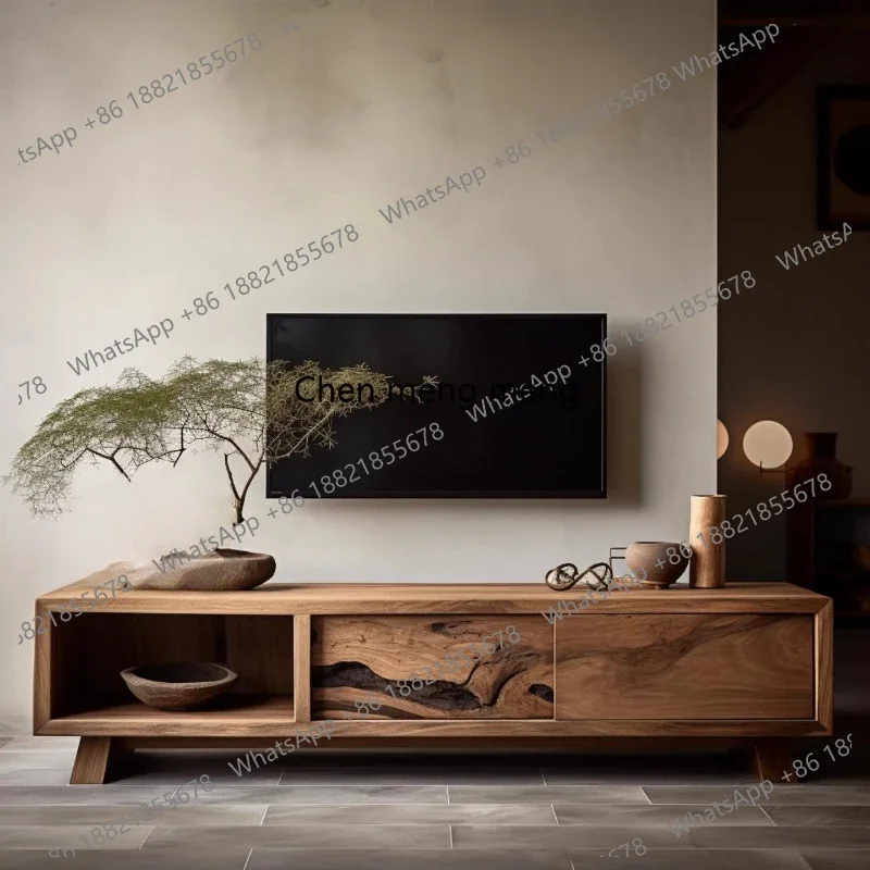 

Wooden Storage Tv Cabinet Simple Drawers Classic Japanese Space Tv Cabinet Living Room Solid Vintage Fernseher Tisch Furnitures