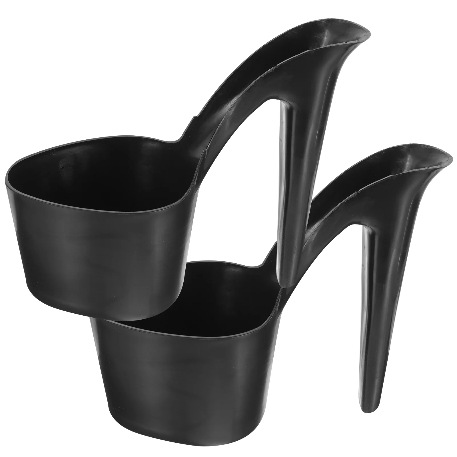 

2 Pcs Large Outdoor Planters High Heels Flower Pot Nursery Accessories Pots Indoor Plants Black Small