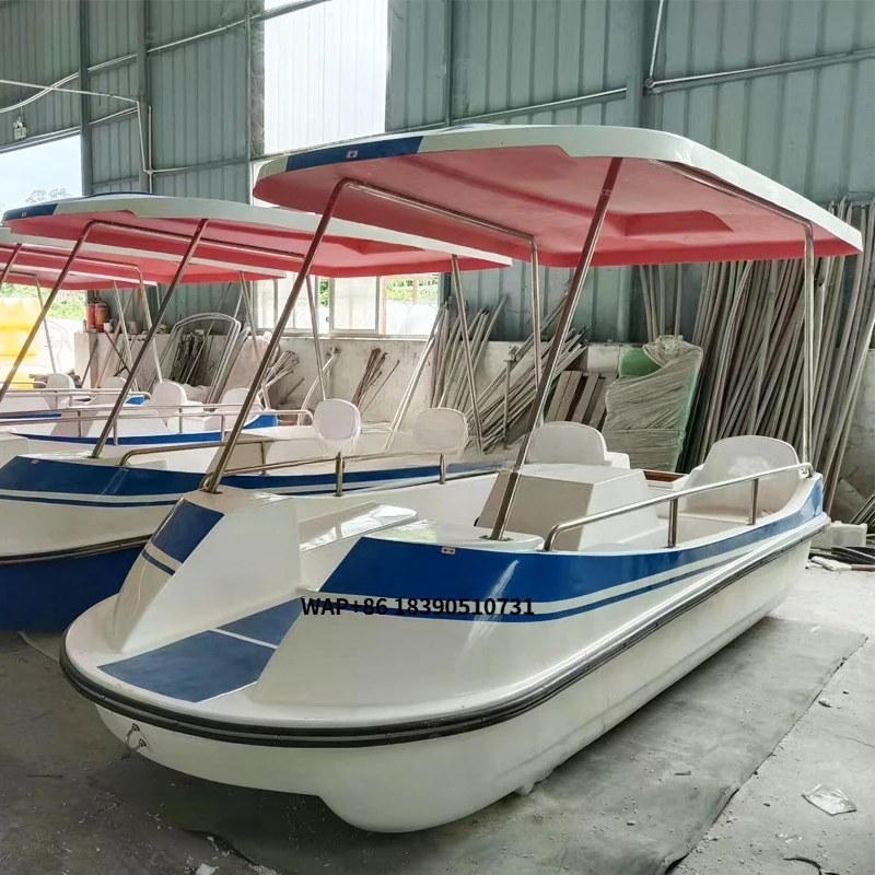 

Fiberglass 6-passenger pedal boat electric water bike water sports equipment for sale