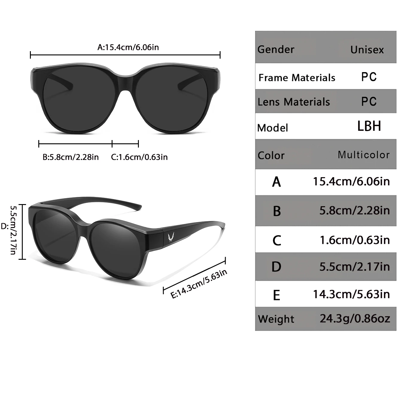 Over Glasses Cover Over Myopia Eyeglasses Unisex Round Shades with UV protection Outdoor Sports Fishing Hiking Cycling with Box image 2