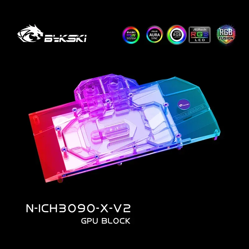 Imagem -06 - Bykski Gpu Bloco de Água para Inno3d Rtx3090 3080 3080ti Ichill x4 Icedragon Edição Super Jogos x3 Twin x2 Placa de Vídeo N-ich3090-x