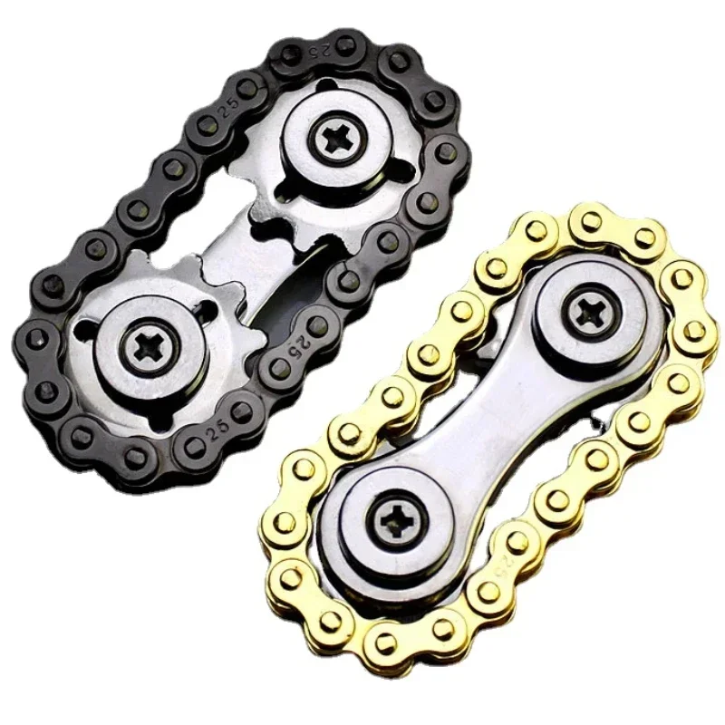 Fidget Toys Metal Flywheel Gyro Gear Chain Antistress Fun Sprockets Hand  Spinner Stress Reliever Gift EDC for Children Adults