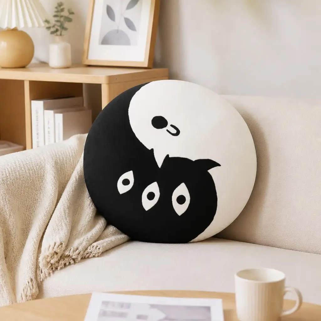 Oyasumi Punpun Yin and yang Funny Pillow Cushion Irregular Stuffed Throw Pillow Home Decor Gift Sofa Bed