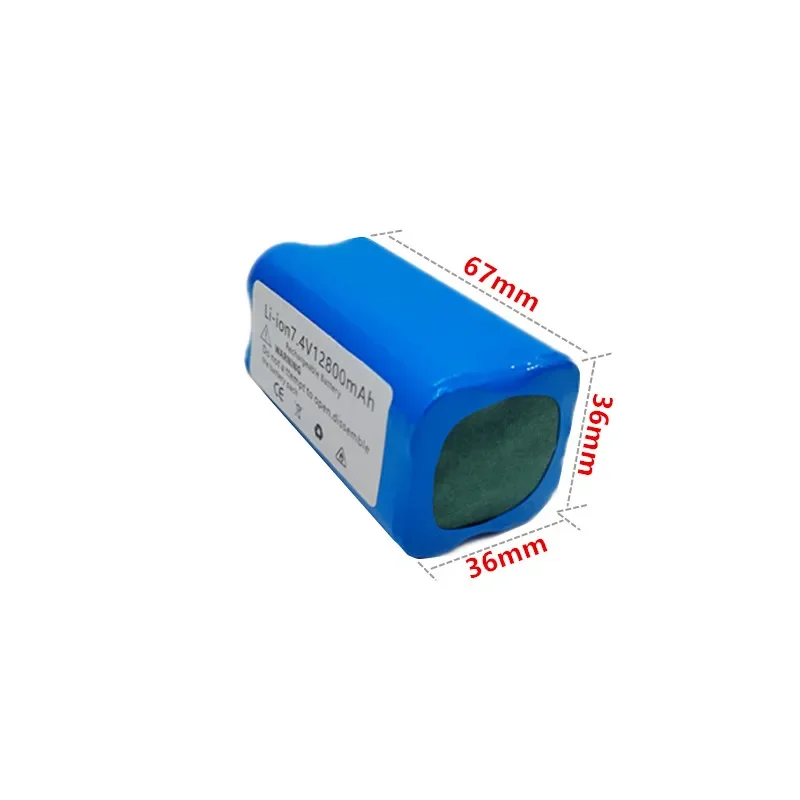 100% high-quality 7.4V 2S2P 12800mAh 18650 lithium battery pack, suitable for instrument and street lamp monitoring batteries