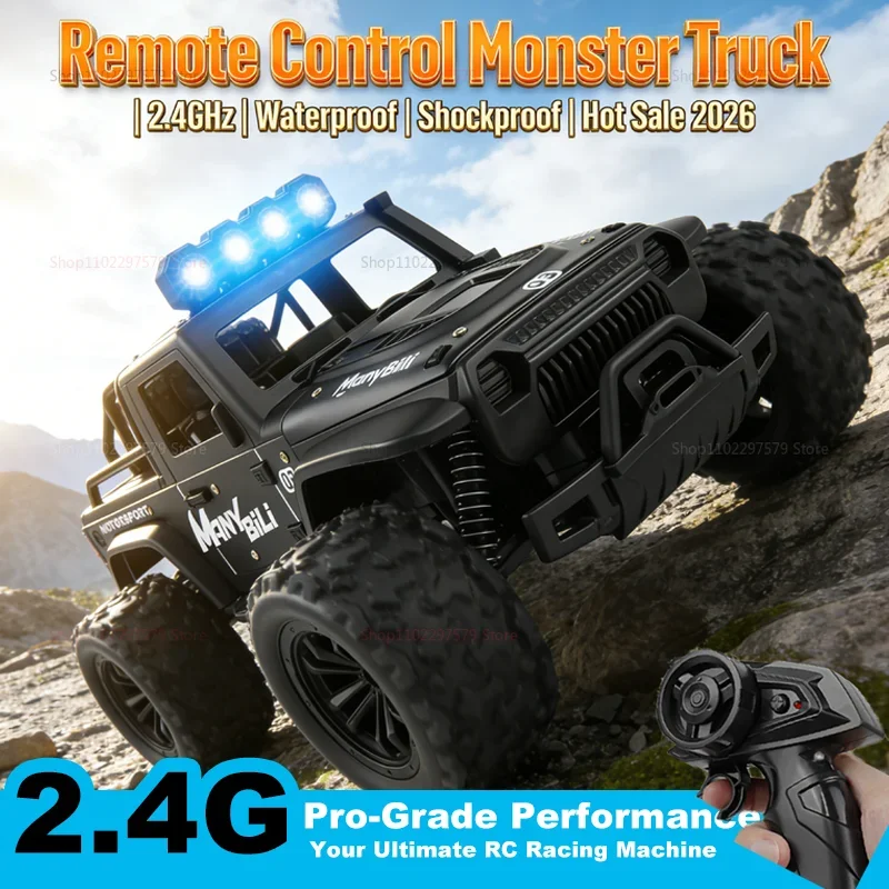NEW 1/16 Scale Off Road RC Truck 2WD High Speed 20KmH Durable All Terrain Monster Truck for Adults Kids Remote Control Toy Gifts