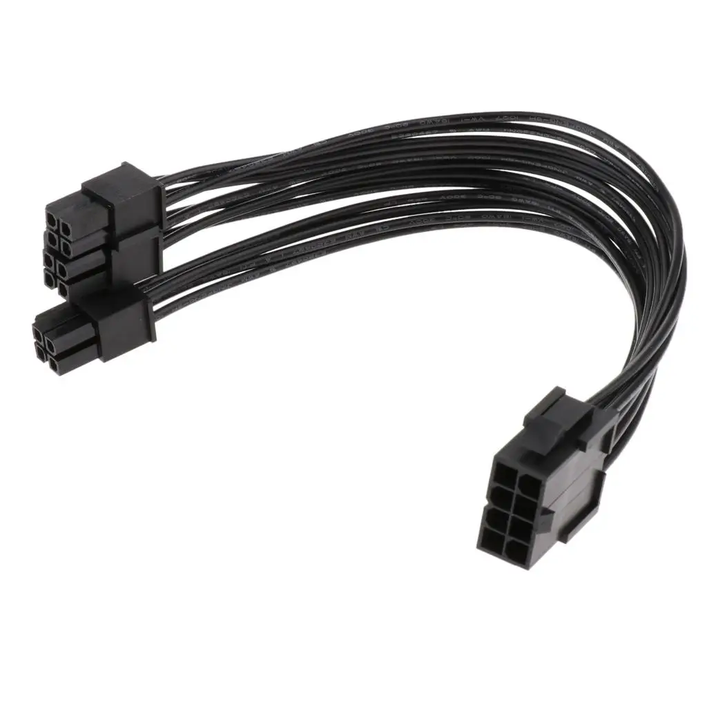 

20cm CPU to CPU 8+4Pin Power Supply Y Splitter Cord Extension Cable