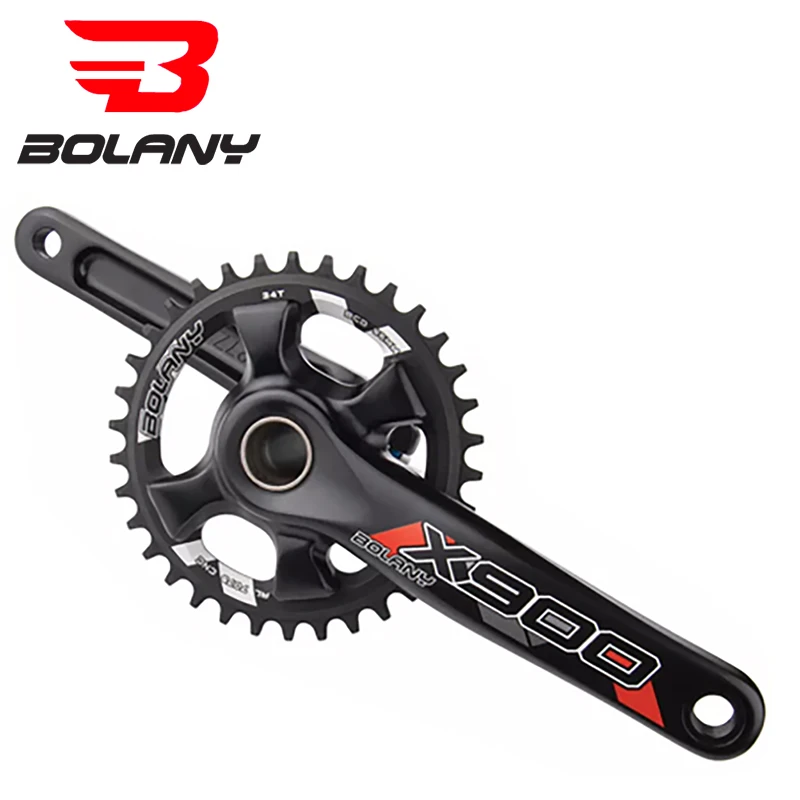 BOLANY Bicycle Crankset Chainwheel  96BCD Aluminum Alloy With Bottom 170mm MTB Crank Black 34T 36T CNC Bike Parts Accessories