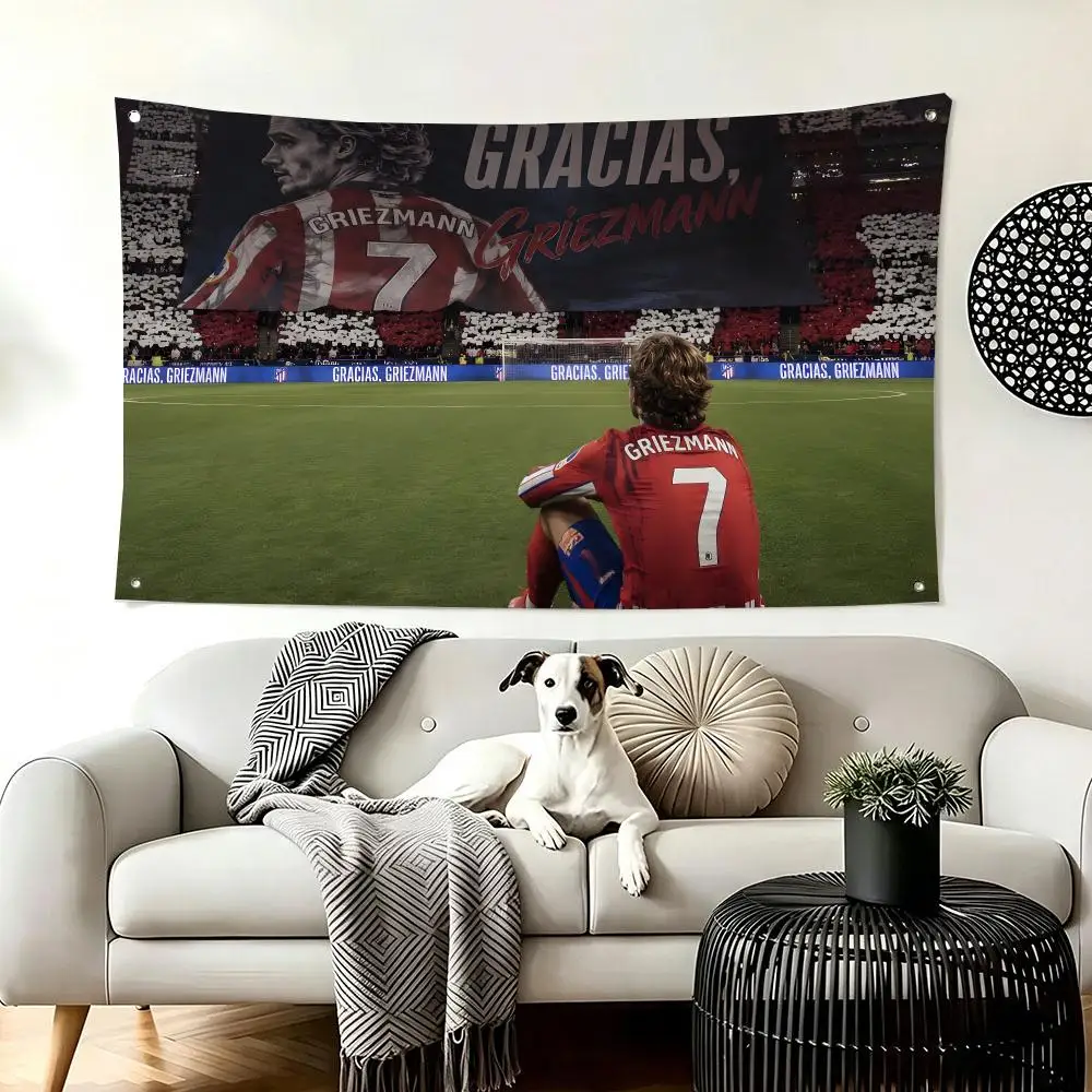 French Footballer Star A-Antoine Griezmann Flags  For Living Room Home Dorm Decor Wall Outdoor Camping Party Banner Gifts