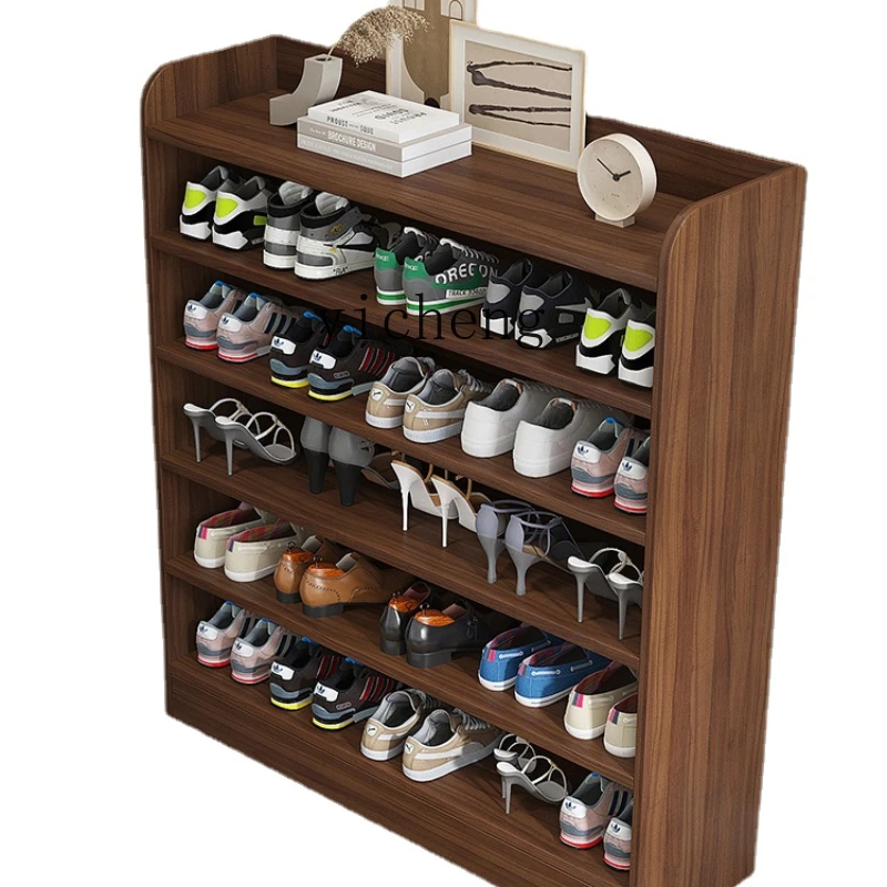 XL Shoe Rack Multi-Layer Door Solid Wood Shoe Cabinet Dustproof Economical Shoes Hall Cabinet