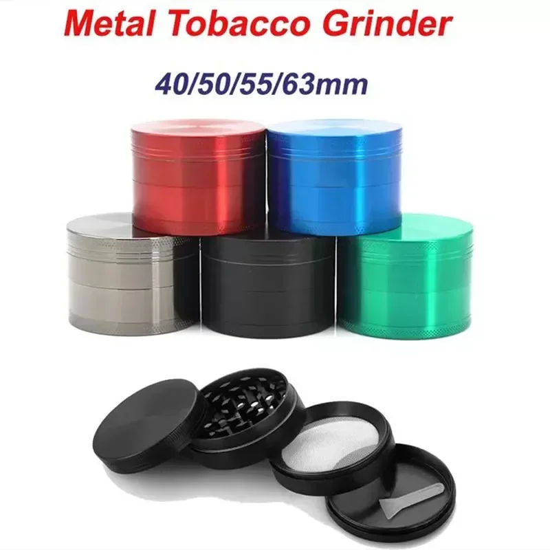 4 Layer Zinc Alloy Smoke Grinder Cigar Processing Shredder Manual Durable Spice Herbal Mills Crusher Smoking Accessories