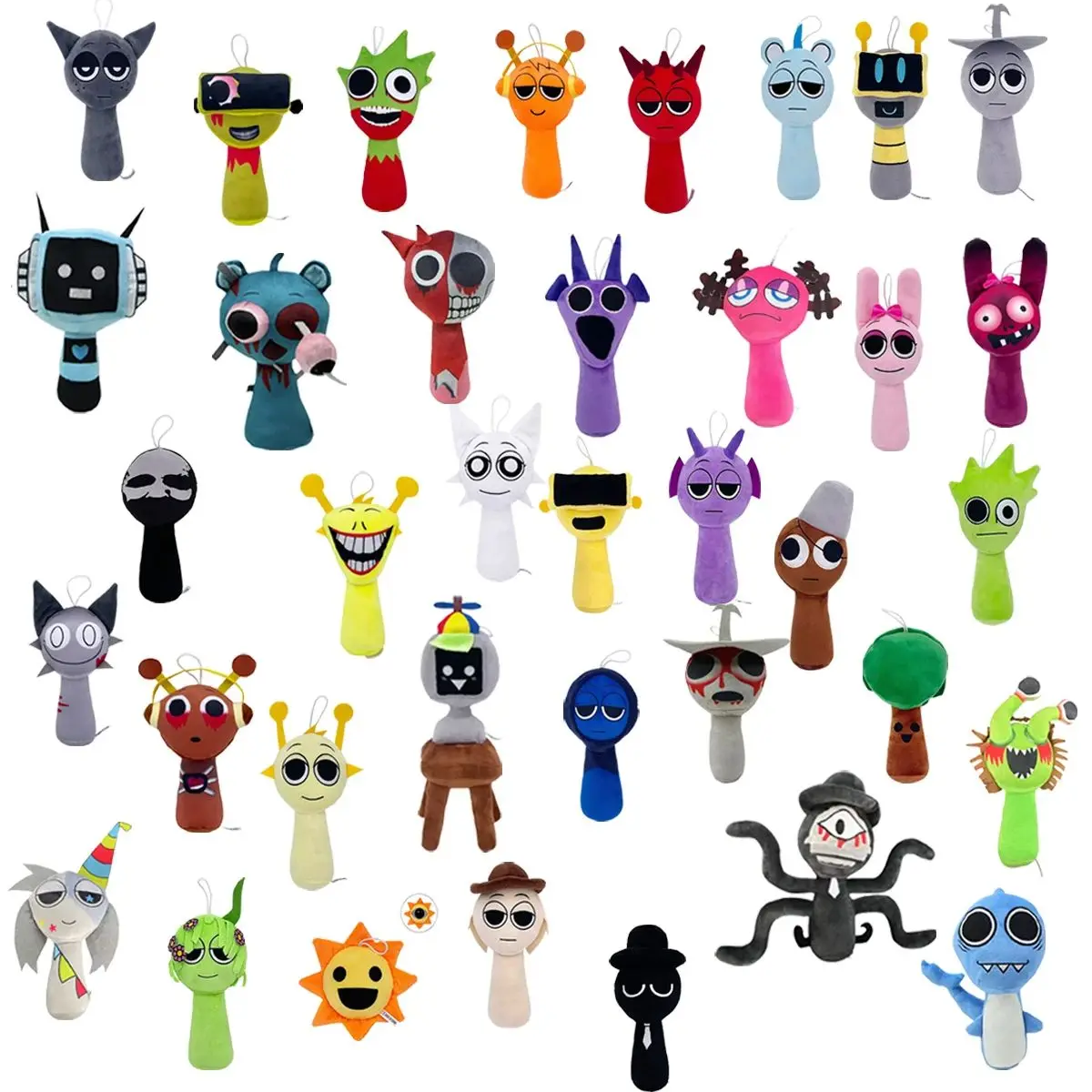 Sprunki brinquedos de pelúcia jogo de terror brinquedos dos desenhos animados bonito macio recheado travesseiro para o presente de aniversário do miúdo recheado crianças feriado presen bonecas