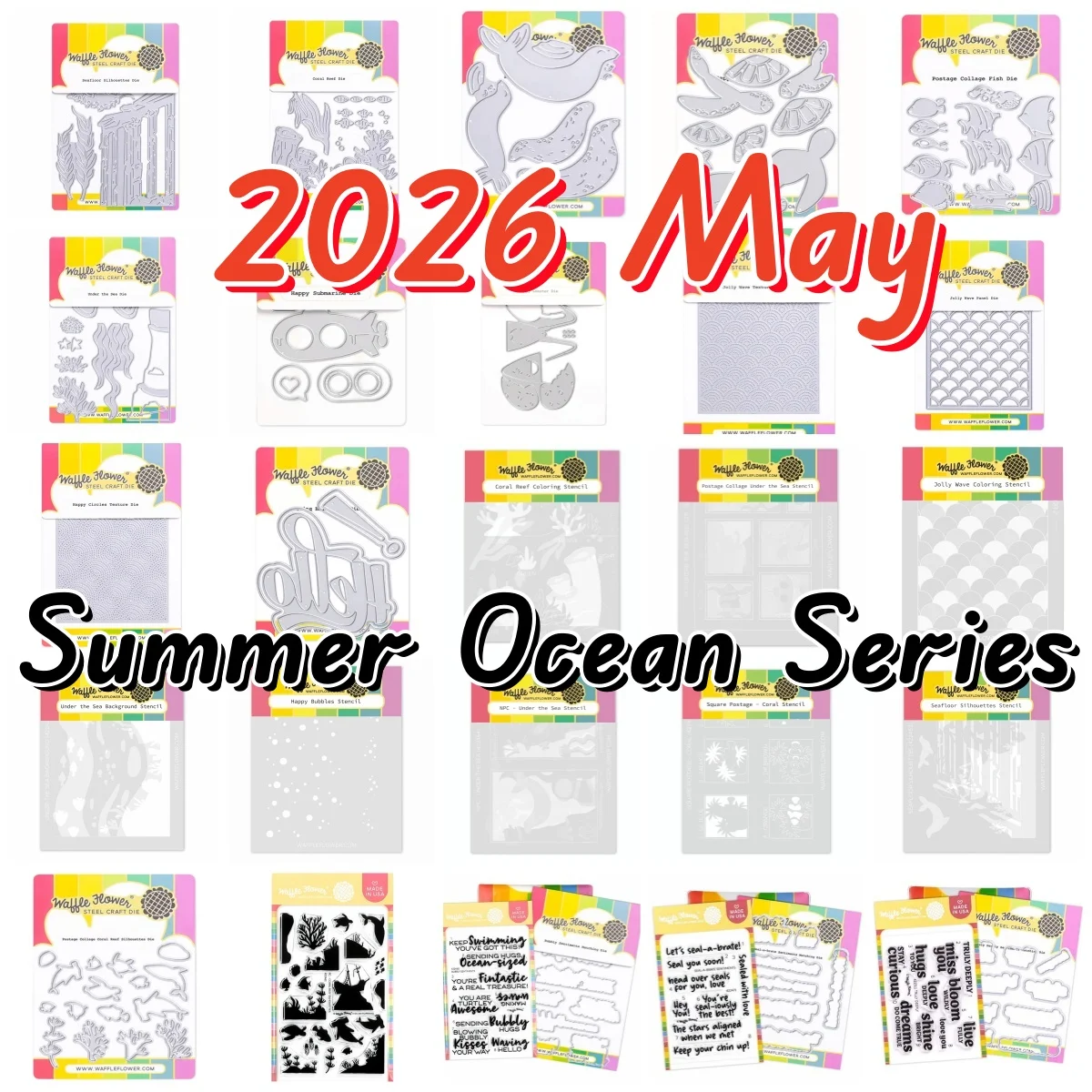 Summer Sea Creatures Submarine Metal Cutting Dies Clear Stamps Stencil For DIY Scrapbook Decoration Embossing May 2026 New