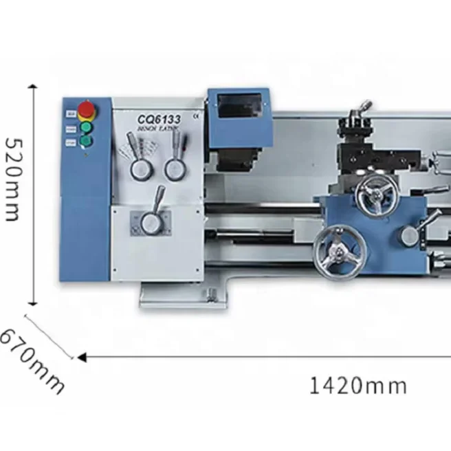

Hot Selling CQ6133 Industrial Horizontal Manual Gear Head Mini Bench Lathe China Factory High Quality Low Price