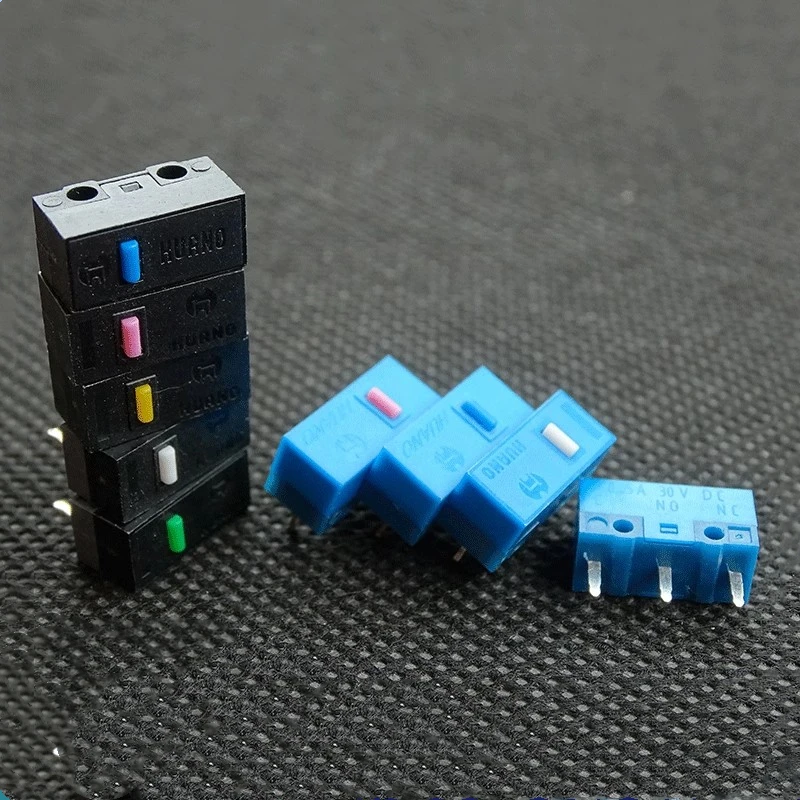 

2pcs/pack Original HUANO Mouse Micro Switch Micro Button White/Yellow/Blue/Pink/Green/Red Dot For Choice