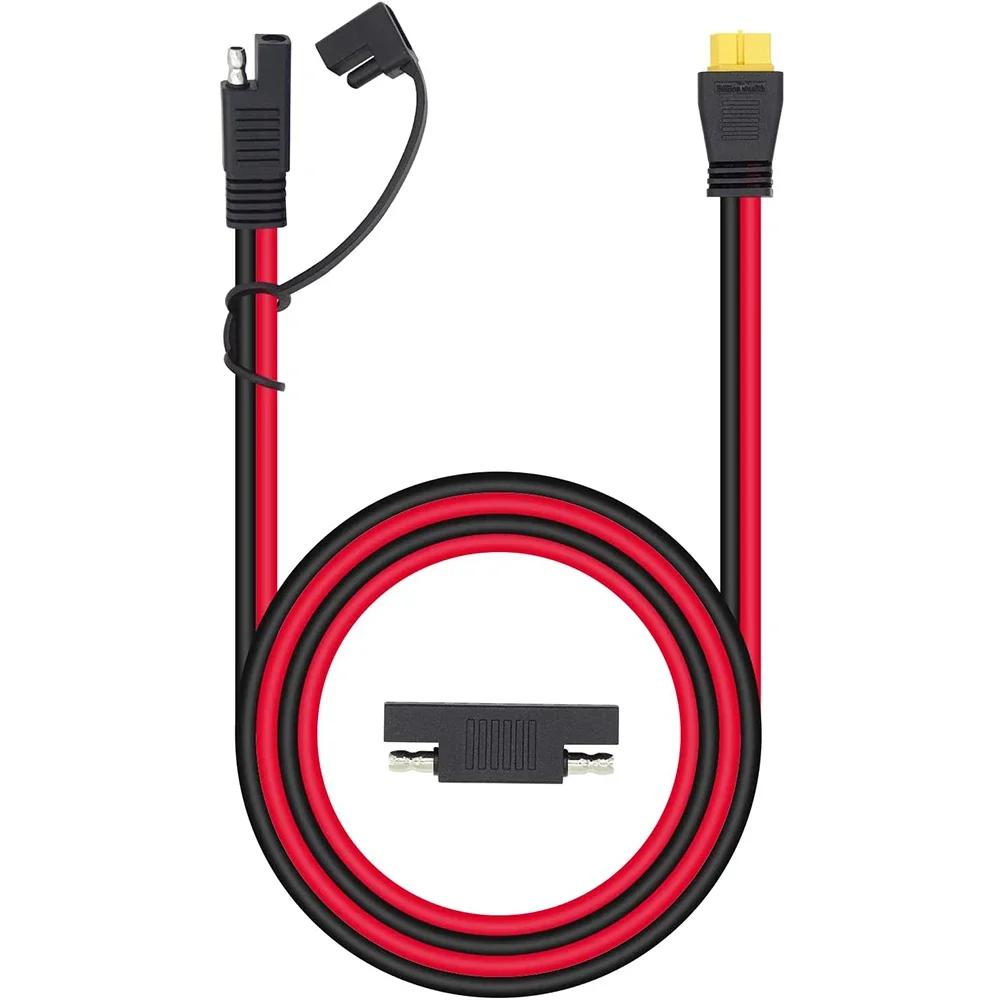 Cable de extensión de 12AWG SAE a XT60 hembra, conector SAE para batería de barco RV, Panel Solar, estación de energía portátil, 100cm