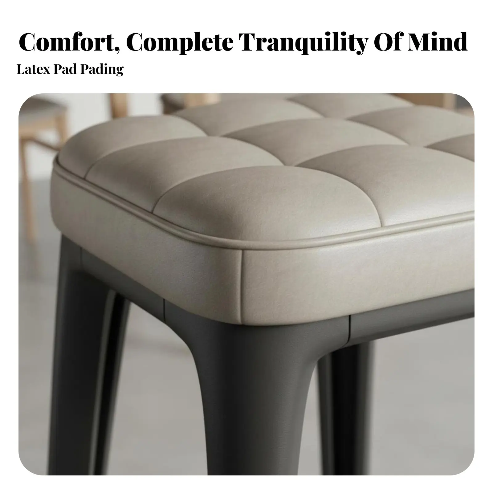 

Molded Plastic Side Chair Stackable Household Furniture Minimalist & Design Thickened Construction for Dining Room, Cafe