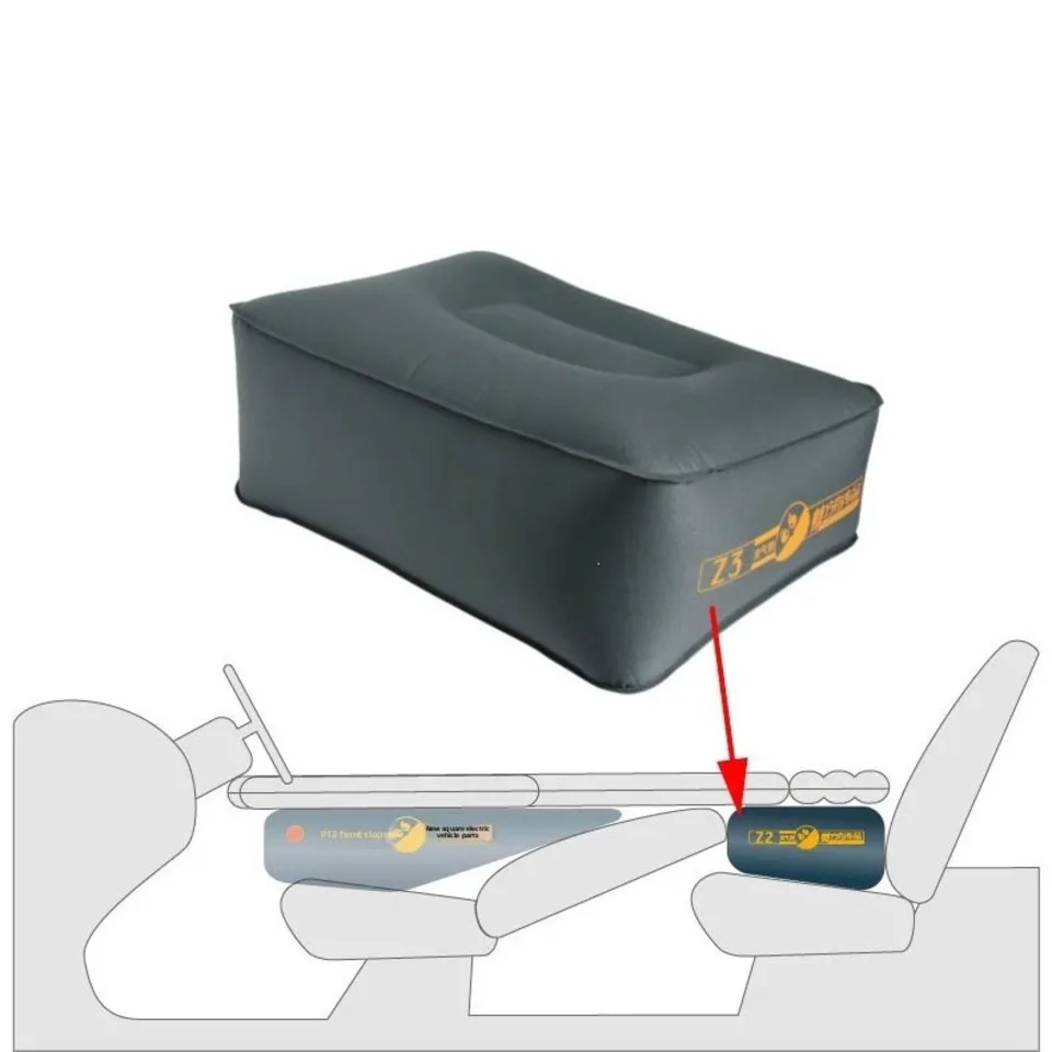 Car Travel Inflatable Mattress Front Slope Pad Inflated Stool Cushions Air Bed Seat Gap Self-driving Supplies Accessories