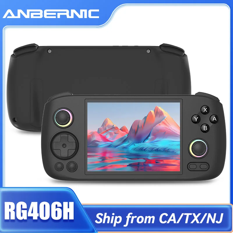

ANBERNIC RG406H Портативная игровая консоль Android 13 3D Джойстик Холла Триггер 4-дюймовый IPS Многосенсорный экран Видеоигра RG 406H
