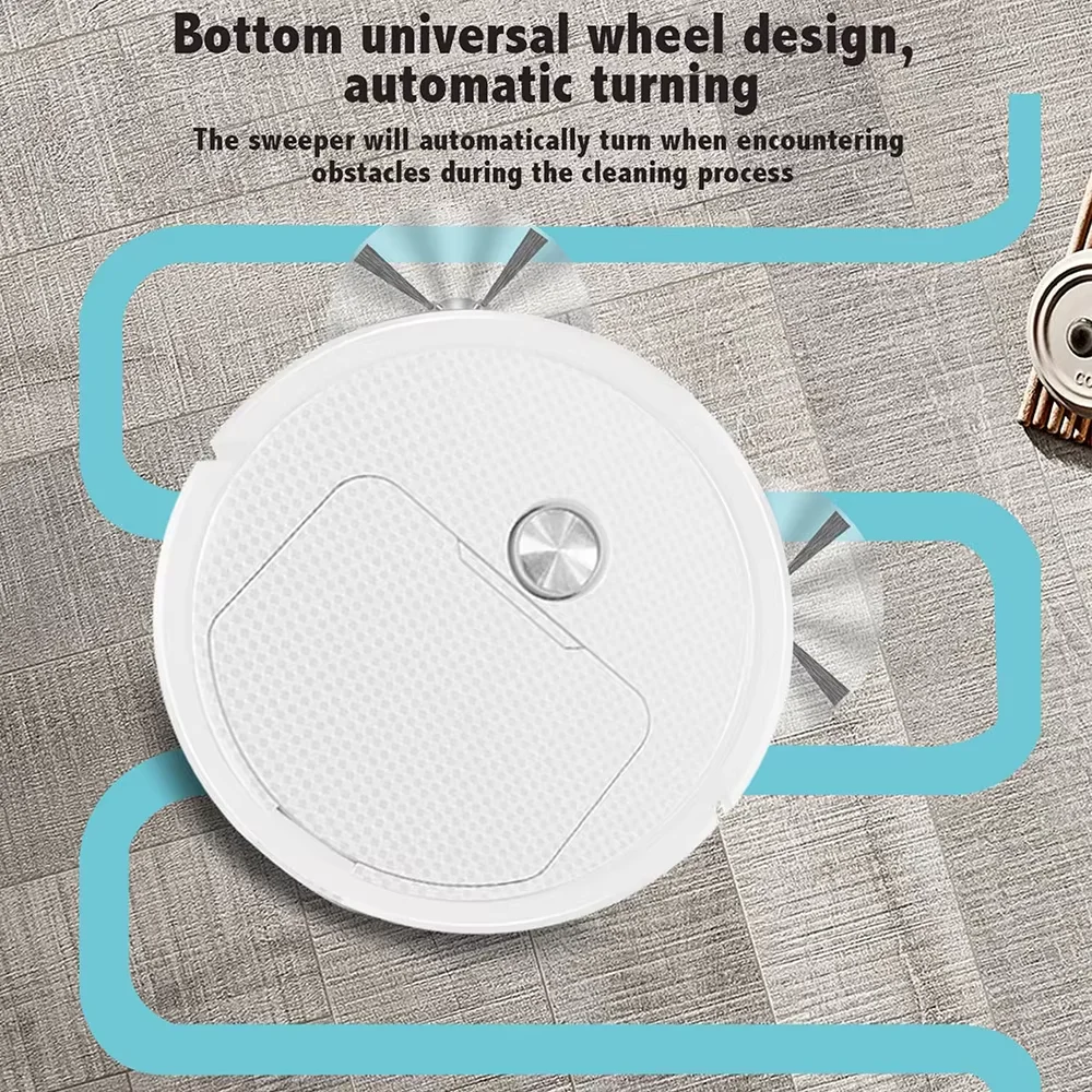 YENI 3 In 1 Akıllı Süpürme Robotu Ev Mini Süpürgesi Süpürme ve Vakumlama Kablosuz Elektrikli Süpürge Süpürme Robotları Ev Kullanımı Için