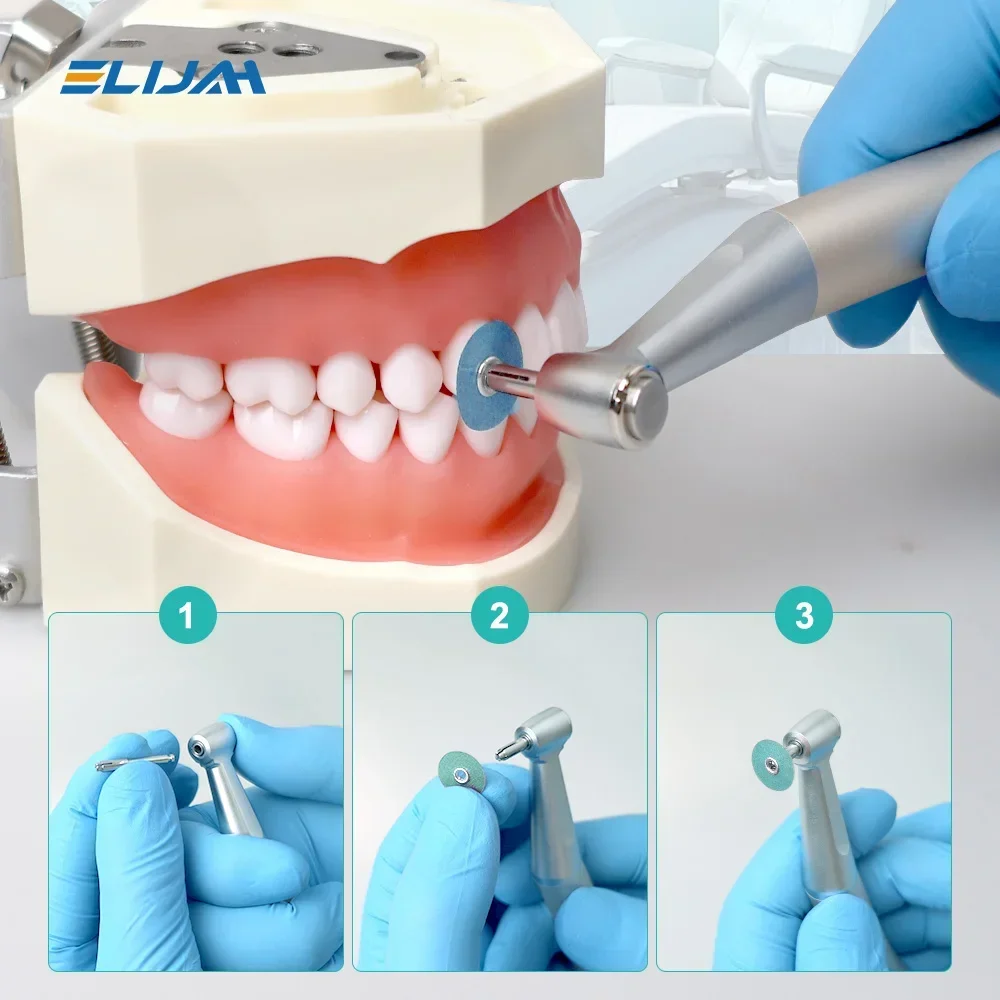 ELIJAH 40/80 Pcs Dental Polishing Discs Gross Reduction Contouring Dental Polishing Strips Mandrel Set Materials Teeth Whitening
