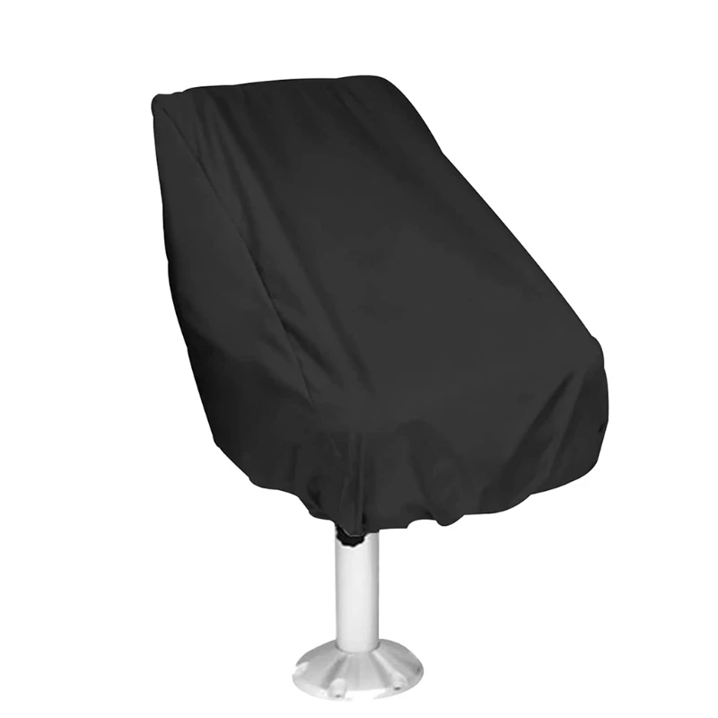 Boat Helm for Seat Windproof Cover Individual Chair Waterproof Sleeve Black/Silver Chair Protective Sleeve Cover L9BC