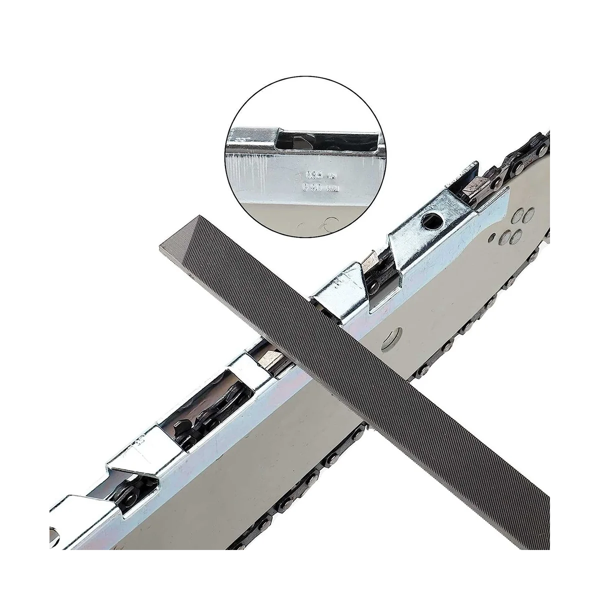 العالمي بالمنشار مجال شحذ عدة ، سلسلة مبراة ، ملفات مستديرة ، ملف مسطح ، مقبض ، دليل الإيداع